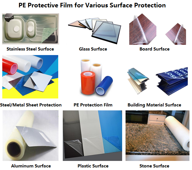 50um Multi Color PE Self Adhesive Protective Film For Metal , Plastic