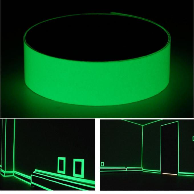 Photoluminescent Film Tape , Luminous Adhesive Tape For Safety Sign