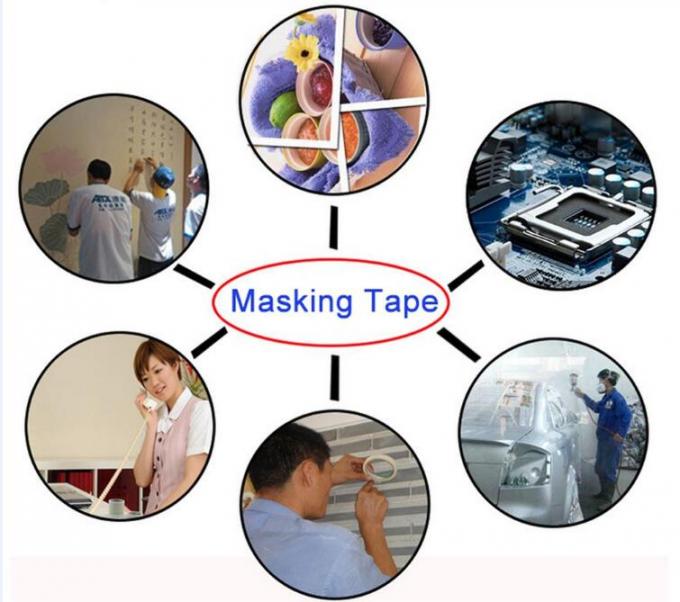 Single Sided UV resistance  Clean Removal  Good Painted Crepe Masking Paper Tape