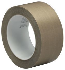 China High temperature PTFE PTFE Fiber Glass cloth tape in Brown color use for Heat sealing machines supplier