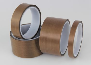 China PTFE tape , High Temperature Tape PTFE Coated Fiberglass with Silicone Adhesive 0.13mm Thick supplier
