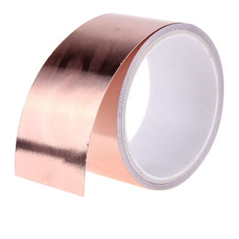 China 0.06mm / 0.09mm Copper Foil EMI RFI Shielding Tape With Conductive Adhesive supplier