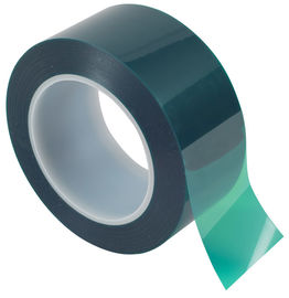 China 0.06mm/0.09mm High Temperature Mask PET Green Tape with Silicone Adhesive supplier