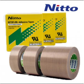 China Nitto 973UL High Temperature PTFE PTFE Fiberglass Tape with Silicone Adhesive supplier