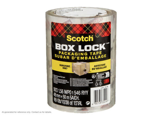 3M Scotch Box Lock 3950 | Clear BOPP Film | Acrylic | 48 mm x 50 m | 76.2 mm Core supplier