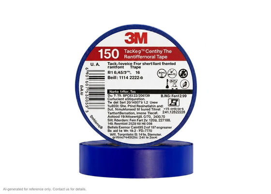 3M Temflex 150 | 0.13 mm PVC Vinyl | 600 V Rated | Self-Extinguishing | Six Colors supplier