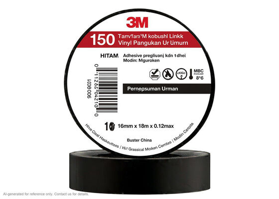 3M Temflex 150 | 0.13 mm PVC Vinyl | 600 V Rated | Self-Extinguishing | Six Colors supplier