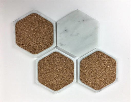 Self Adhesive Cork Backing | Hexagon | For 4