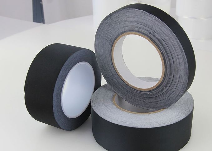 Glue Electrical Insulation Tape , Acetate Cloth Tape Custom Black Coarse Texture Cloth Acrylic