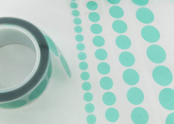 Die-Cutting Green Masking Dots customized Round Size Heat Resistant For Painting Masking